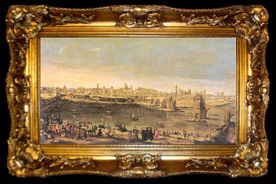 framed  Mazo, Juan Bautista View of the City of Zaragoza, ta009-2